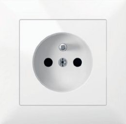 Gniazdo zasilające z przesłoną || Osprzęt elektroinstalacyjny - gniazda wtykowe